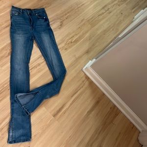 Fashion Nova high waisted split cuff detail jeans!